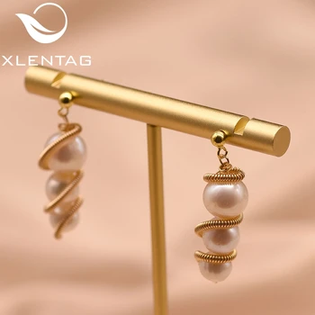 XlentAg Creative Real Fresh Water Pearls Drop Earrings For Women Party Girl Wedding Designer Luxury Jewelry Pendientes GE0779
XlentAg Creative Real Fresh Water Pearls Drop Earrings For Women Party Girl Wedding Designer Luxury Jewelry Pendientes GE0779
