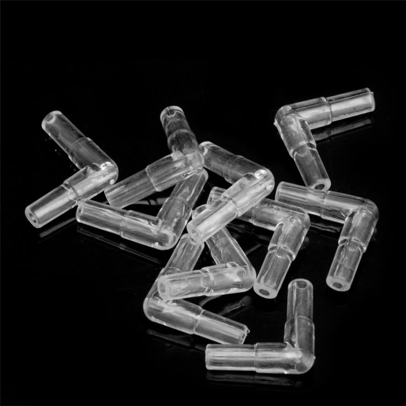 4 5mm Intake to 2mm Outlet Hose Splitter Aquarium Tank Clear Acrylic 2Way Air Pump Tubing Valve Line Connectors Hose Connector 5PC