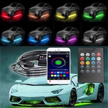 4pcs Car Underglow Light Flexible Strip LED Remote /APP Control Car Led Neon Light RGB Decorative Atmosphere Lamp
4pcs Car Underglow Light Flexible Strip LED Remote /APP Control Car Led Neon Light RGB Decorative Atmosphere Lamp