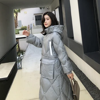 Women's Winter Down Jacket 2020 White Duck Down Coat Female Puffer Jacket Hooded Korean Long Ladies Coats KJ3702
Women's Winter Down Jacket 2020 White Duck Down Coat Female Puffer Jacket Hooded Korean Long Ladies Coats KJ3702