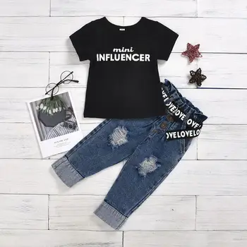 Kids Clothes Summer Toddler Girls Clothes Set Cotton T-shirt+Denim Pants Tracksuit Suit Baby Girls Outfits For Children Clothes
Kids Clothes Summer Toddler Girls Clothes Set Cotton T-shirt+Denim Pants Tracksuit Suit Baby Girls Outfits For Children Clothes
