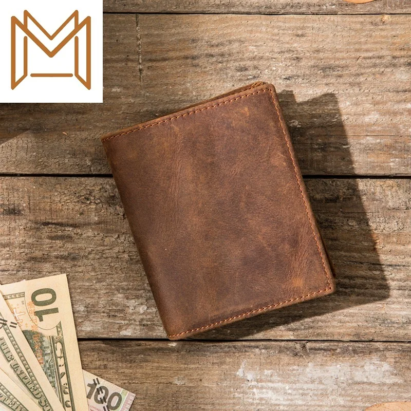 Manual Crazy Horsehide Head Layer Cowhide Style Vertical Section Man Wallet Concise Used Genuine Leather Wallet
Manual Crazy Horsehide Head Layer Cowhide Style Vertical Section Man Wallet Concise Used Genuine Leather Wallet