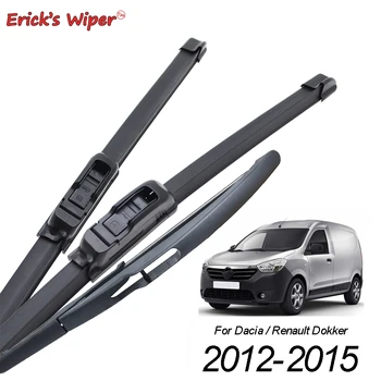 Erick's Wiper Front & Rear Wiper Blades Set Kit For Dacia Renault Dokker 2012 2013 2014 2015 Windshield Windscreen 22"16"10"