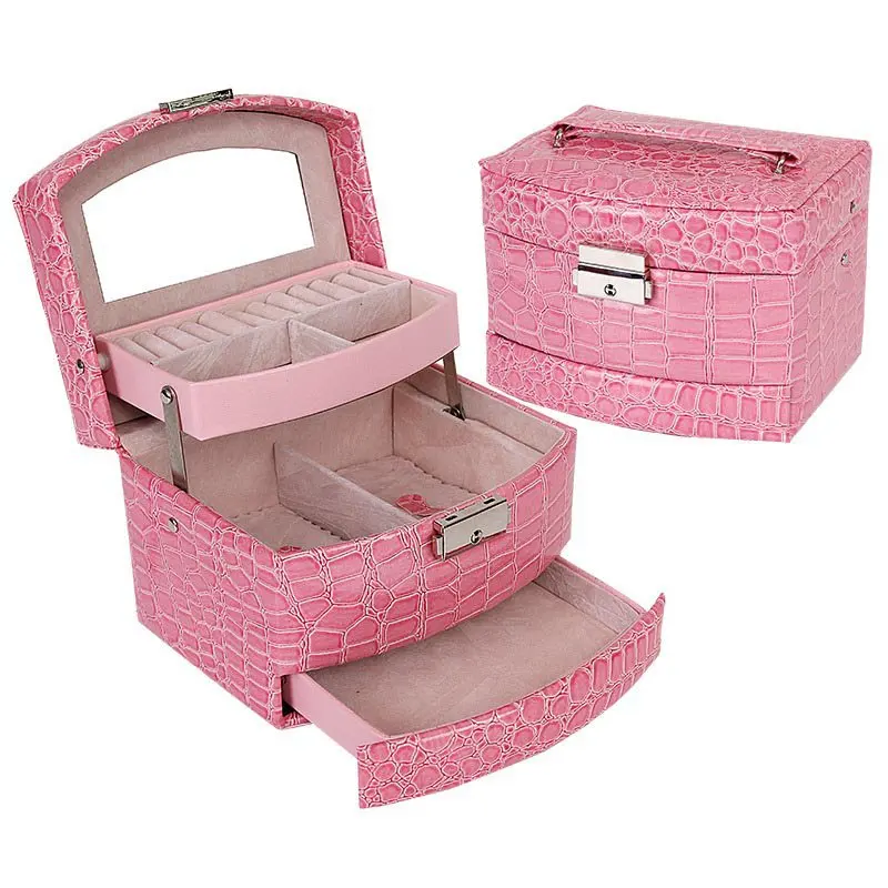 LASPEAL Automatic Three-layer Leather Jewelry Box Storage Box For Women Earring Ring Casket For Decorations Cosmetic Organizer
LASPEAL Automatic Three-layer Leather Jewelry Box Storage Box For Women Earring Ring Casket For Decorations Cosmetic Organizer