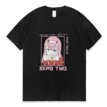 

Darling In The Franxx Zero TWO Beautiful Girls Print Tees Ulzzang Men Women T Shirt Summer Vintage Anime Chic Female T-shirt New