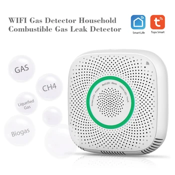 WIFI Gas Alarm Detector Household Combustible Gas Leak Detector Remote Control with Sound Alarm APP Notification Pushing
WIFI Gas Alarm Detector Household Combustible Gas Leak Detector Remote Control with Sound Alarm APP Notification Pushing
