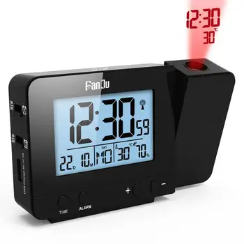 Fanju Alarm Clock Digital Date Function Background Rotating Awakens Multifunctional Led Projector Clock
Fanju Alarm Clock Digital Date Function Background Rotating Awakens Multifunctional Led Projector Clock