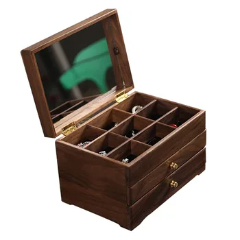 Walnut Wood 3 Layers Jewelry Storage Case Box Drawer Cabinet Dresser Decors 
Walnut Wood 3 Layers Jewelry Storage Case Box Drawer Cabinet Dresser Decors