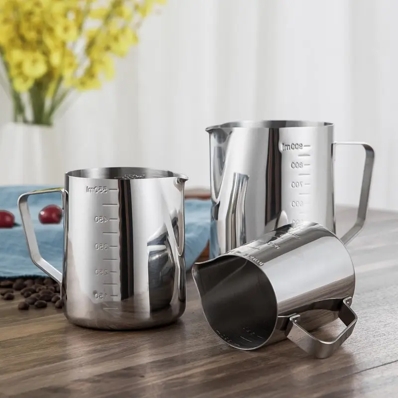 Espresso Coffee Pitcher Craft Coffee Latte Milk Frothing Jug Pitcher#2 Stainless Steel 2020 New 350/550/900ml Coffee Percolators
Espresso Coffee Pitcher Craft Coffee Latte Milk Frothing Jug Pitcher#2 Stainless Steel 2020 New 350/550/900ml Coffee Percolators