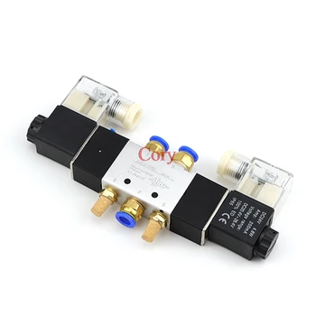 

1PC 4V220-08 Air Pneumatic Solenoid Valve 5 way 2 Position 1/4" Aluminum Alloy Internal E 12VDC 24VDC 110VAC 220VAC 0.15-0.8Mpa