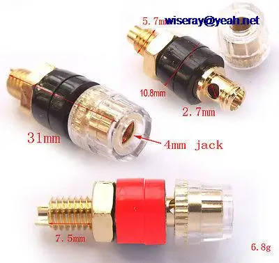 DHL/EMS 200PCS Gold-plated 4mm Binding Post FOR Power amplifierl Speaker 4mm Banana Plug-A7
DHL/EMS 200PCS Gold-plated 4mm Binding Post FOR Power amplifierl Speaker 4mm Banana Plug-A7