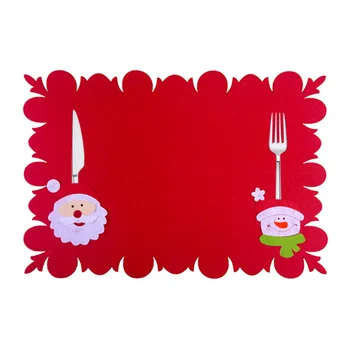 Christmas Decorative Knife fork Covers Santa Claus Snowman Tree Tables Pads Tableware Xmas Table Home Kitchen Mat
Christmas Decorative Knife fork Covers Santa Claus Snowman Tree Tables Pads Tableware Xmas Table Home Kitchen Mat