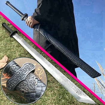 Leather Saya Chinese KungFu Broadsword Sword WuShu Da Dao Sharp High Manganese Steel Outdoors/Hunting Battle Broad Knife Saber
Leather Saya Chinese KungFu Broadsword Sword WuShu Da Dao Sharp High Manganese Steel Outdoors/Hunting Battle Broad Knife Saber