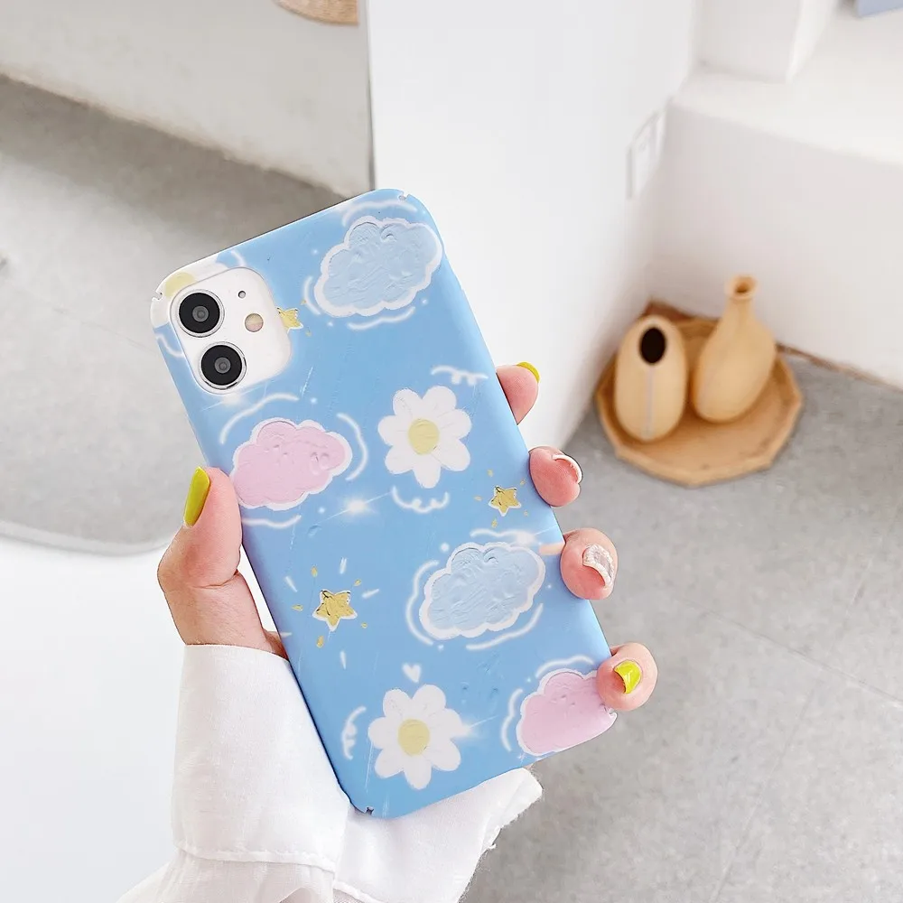 Cute Painted clouds phone back cover coque for iPhone 11 Pro Max XR X XS Max for women 6 6s 7 8 Plus Hard shell material case
Cute Painted clouds phone back cover coque for iPhone 11 Pro Max XR X XS Max for women 6 6s 7 8 Plus Hard shell material case