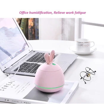 USB Rabbit Ultrasonic Cool-Mist Adorable Aroma Humidifier 3 in 1 Air Humidifier 200ML With LED Light Fan for office or home
USB Rabbit Ultrasonic Cool-Mist Adorable Aroma Humidifier 3 in 1 Air Humidifier 200ML With LED Light Fan for office or home