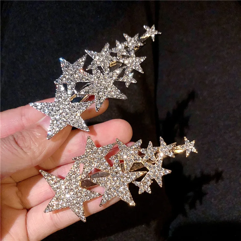 Crystal Rhinestone Barrette Star Headpiece Hair Clips Pins Gold Silver Hairpins Wedding Jewelry Bridal Party Accessories b691
Crystal Rhinestone Barrette Star Headpiece Hair Clips Pins Gold Silver Hairpins Wedding Jewelry Bridal Party Accessories b691