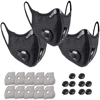 3PCs PM2.5 Activated Carbon Mask Dust Mask Bicycle Cycling FaceMask With 10 Activated Carbon Filters and 10 air valves
3PCs PM2.5 Activated Carbon Mask Dust Mask Bicycle Cycling FaceMask With 10 Activated Carbon Filters and 10 air valves