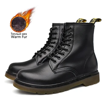 Men Boots Winter Warm Fur Leather Platform Boot Doc 8-Eye High Quality Motorcycle Shoes Martins Fashion Boots 2020 Size 35-47
Men Boots Winter Warm Fur Leather Platform Boot Doc 8-Eye High Quality Motorcycle Shoes Martins Fashion Boots 2020 Size 35-47