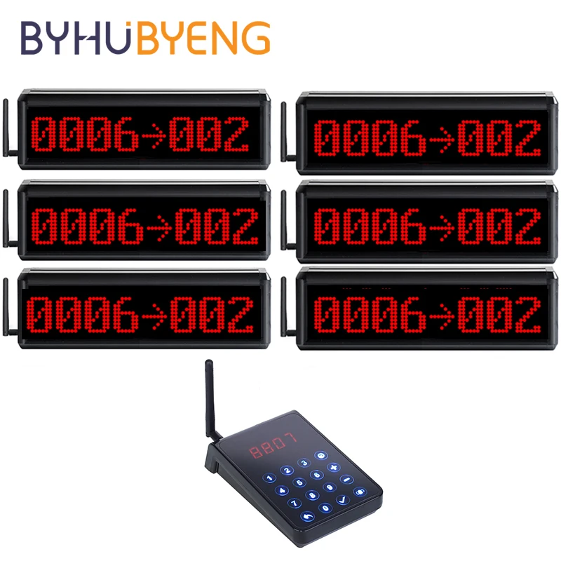BYHUBYENG Restaurant Pager Waitress Waterproof Wireless Queuing System Long Range LED Display Management For Hospital
BYHUBYENG Restaurant Pager Waitress Waterproof Wireless Queuing System Long Range LED Display Management For Hospital