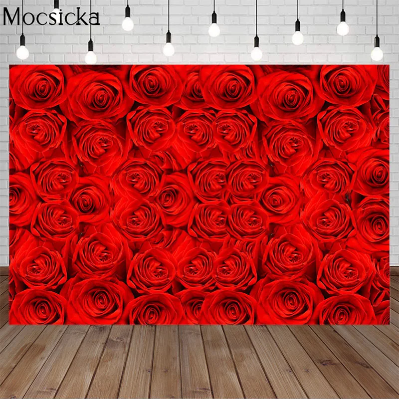 Mocsicka Valentine's Day Red Rose Flower Backdrop Wedding Bridal Shower Romantic Party Background Decoration Props For Studio
Mocsicka Valentine's Day Red Rose Flower Backdrop Wedding Bridal Shower Romantic Party Background Decoration Props For Studio