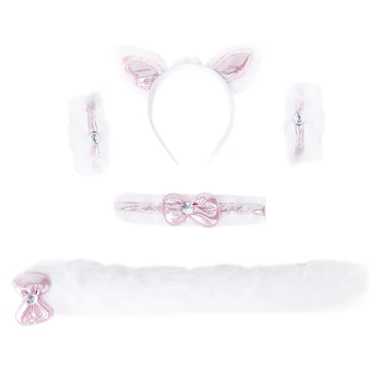 New White Cat Cosplay Christmas Halloween Costume Outfit Headband Handwear Tie Tail 4pcs Set
New White Cat Cosplay Christmas Halloween Costume Outfit Headband Handwear Tie Tail 4pcs Set