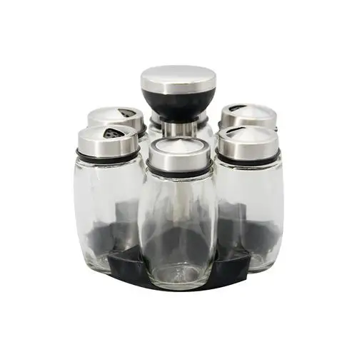 Kitchen Seasoning Tank Rotating Seasoning Box Glass Bottle Stainless Steel Seasoning Jar Set Convenient And Practical
Kitchen Seasoning Tank Rotating Seasoning Box Glass Bottle Stainless Steel Seasoning Jar Set Convenient And Practical