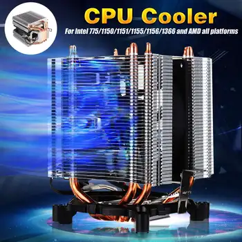 3 Pin Four Copper Pipes Single/Double Fan Blue Backlit CPU Cooling Fan for AMD for Intel 1155 1156
3 Pin Four Copper Pipes Single/Double Fan Blue Backlit CPU Cooling Fan for AMD for Intel 1155 1156