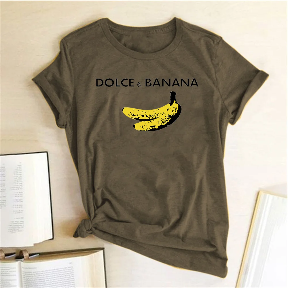 Funny Women T Shirt Dolce & Banana Printed JKP4761