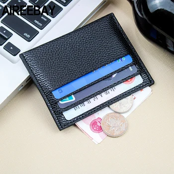 AIREEBAY Small Wallet Card Men Bussiness ID Card Case Women Lichee Pattern Leather Bank Card Package Coin Bag Card Holder
AIREEBAY Small Wallet Card Men Bussiness ID Card Case Women Lichee Pattern Leather Bank Card Package Coin Bag Card Holder