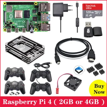 Raspberry Pi 4 Board + Gamepad Controller + Acrylic Case + Power Supply + 64GB / 128GB SD Card + Heat Sink Raspbery Pi 4 Model B
Raspberry Pi 4 Board + Gamepad Controller + Acrylic Case + Power Supply + 64GB / 128GB SD Card + Heat Sink Raspbery Pi 4 Model B