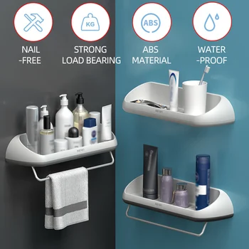 Bathroom Towel Shelf Wall Mounted Shower Shampoo Soap Cosmetic Shelves Kitchen Condiment Storage Rack Bathroom Accessories
Bathroom Towel Shelf Wall Mounted Shower Shampoo Soap Cosmetic Shelves Kitchen Condiment Storage Rack Bathroom Accessories