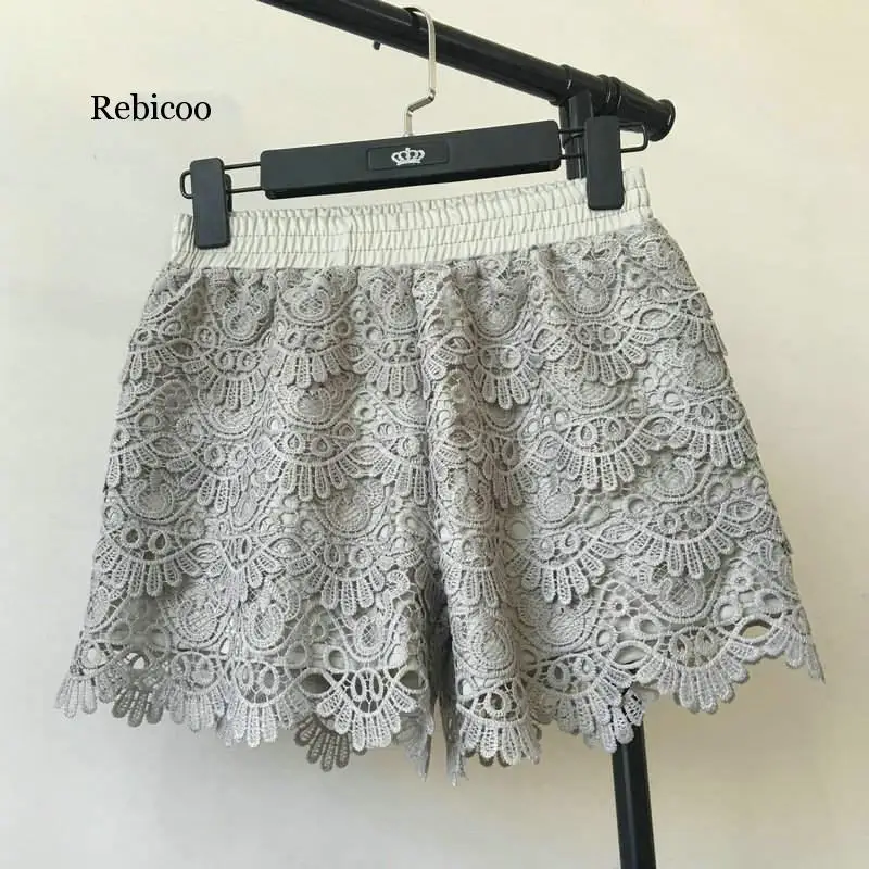 Шорты женские кружевные с высокой талией, ажурные короткие штаны, пляжные пикантные, черные, 8 цветов, на лето 
Шорты женские кружевные с высокой талией, ажурные короткие штаны, пляжные пикантные, черные, 8 цветов, на лето