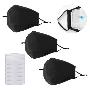 Reusable Protective Cotton Mask Filter Breathable Mouth Mask Dust Face Masks Respirator Fashion Black Mask + 100Pcs Filter PM2.5
Reusable Protective Cotton Mask Filter Breathable Mouth Mask Dust Face Masks Respirator Fashion Black Mask + 100Pcs Filter PM2.5