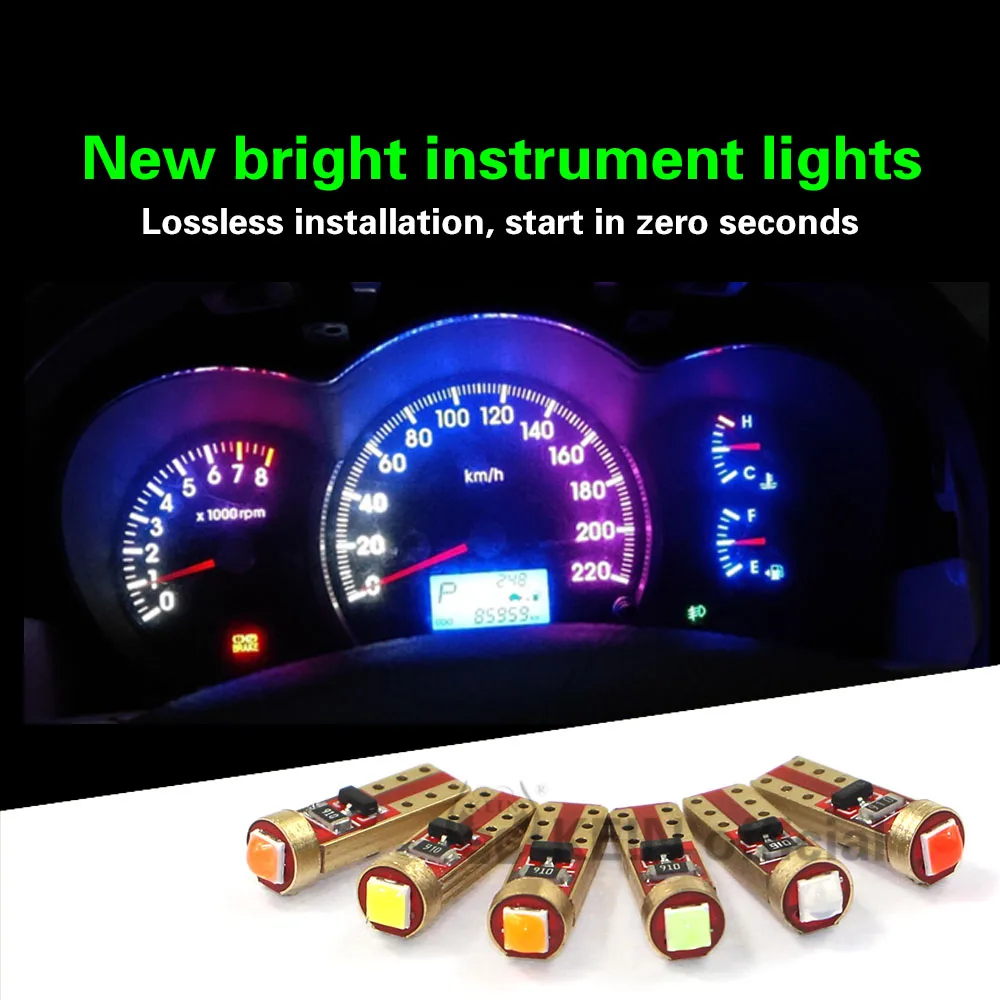 KEIN 10PCS T5 Led Bulb W3W Car Dashboard Instrument Light 3030 Led Red Panel No Polarity Auto Instrument Lamp 12V White Blue
KEIN 10PCS T5 Led Bulb W3W Car Dashboard Instrument Light 3030 Led Red Panel No Polarity Auto Instrument Lamp 12V White Blue
