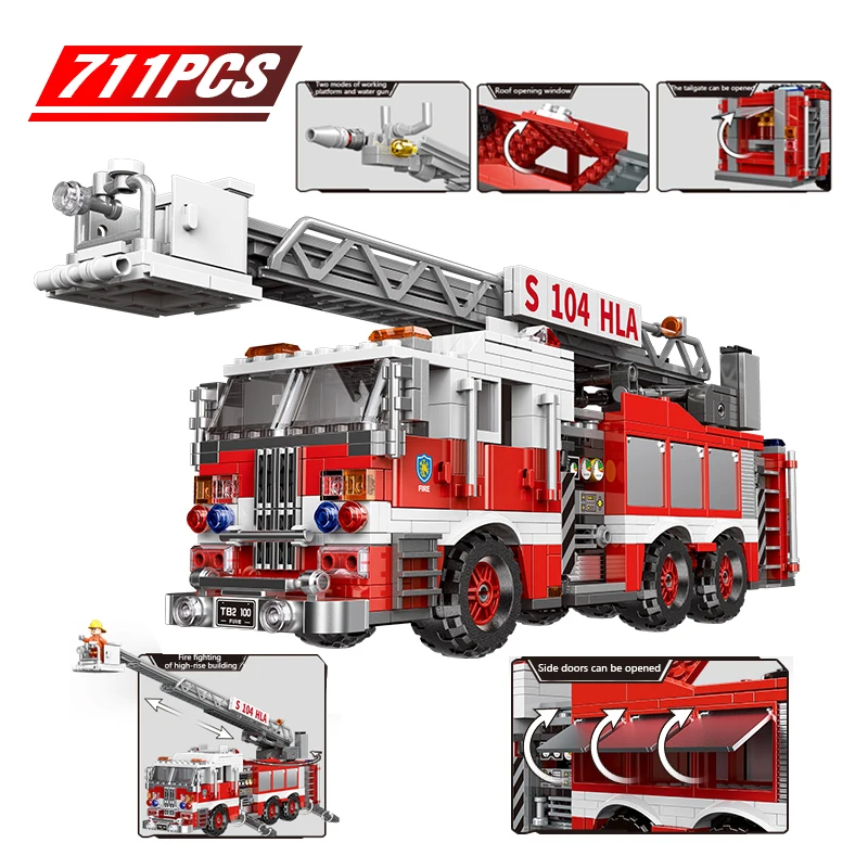 711PCS 4 Styles Blocks Compatible with LegoINGLYS City Fire Series Vehicle City Police Staction DIY Bricks Toys Children
711PCS 4 Styles Blocks Compatible with LegoINGLYS City Fire Series Vehicle City Police Staction DIY Bricks Toys Children