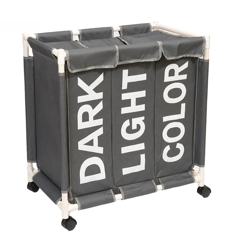 Large Capacity Rolling Laundry Basket Organizer 3 Grid Laundry Hamper Bin Waterproof Laundry Bags for Dirty Clothes Storage Box
Large Capacity Rolling Laundry Basket Organizer 3 Grid Laundry Hamper Bin Waterproof Laundry Bags for Dirty Clothes Storage Box