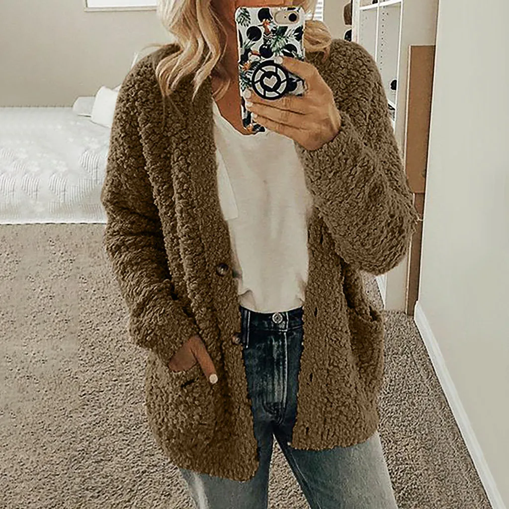 Cardigans Sweater Women Long Sleeve Knitted Casual Loose Jacket Cape Tops Double Pockets 2019 Autumn Fashion Feminino#J30
Cardigans Sweater Women Long Sleeve Knitted Casual Loose Jacket Cape Tops Double Pockets 2019 Autumn Fashion Feminino#J30