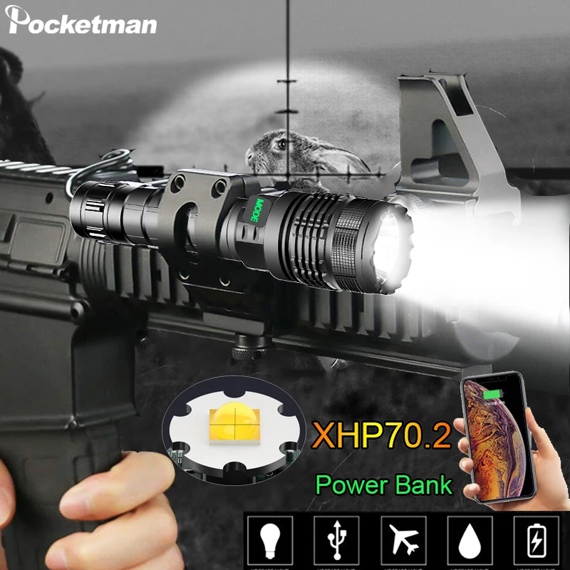 Most Powerful XHP70 LED Tactical Flashlight USB Charging L2 torch hand lamp zoom waterproof light use 18650/26650 for Hunting
Most Powerful XHP70 LED Tactical Flashlight USB Charging L2 torch hand lamp zoom waterproof light use 18650/26650 for Hunting