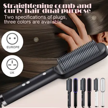 Hot Heating Hair Straightener Brush Hair Electric Hair Comb Brush Ceramic Straight Curler Styling Tool t6
Hot Heating Hair Straightener Brush Hair Electric Hair Comb Brush Ceramic Straight Curler Styling Tool t6