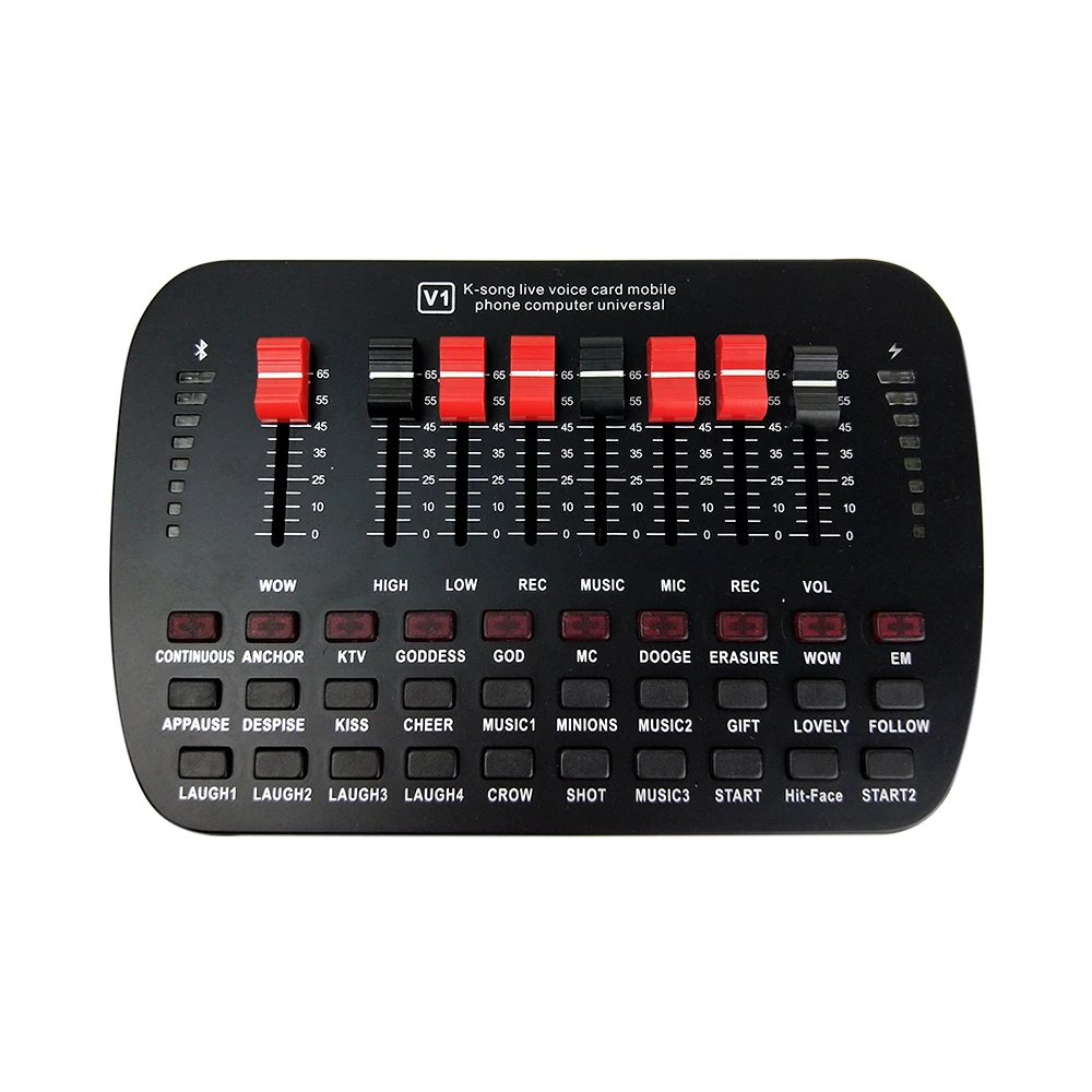 V1 Live Sound Card Universal Volume Adjustable USB External Audio Mixer Sound Card for PC Phone Computer
V1 Live Sound Card Universal Volume Adjustable USB External Audio Mixer Sound Card for PC Phone Computer
