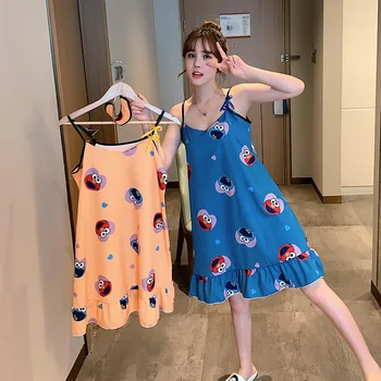 Cartoon Printed NightDress O-neck Kawaii Women Nightgown Sexy Hot Erotic Sleepwear Silk Clothing Lingerie Femme Elegant Homewear
Cartoon Printed NightDress O-neck Kawaii Women Nightgown Sexy Hot Erotic Sleepwear Silk Clothing Lingerie Femme Elegant Homewear
