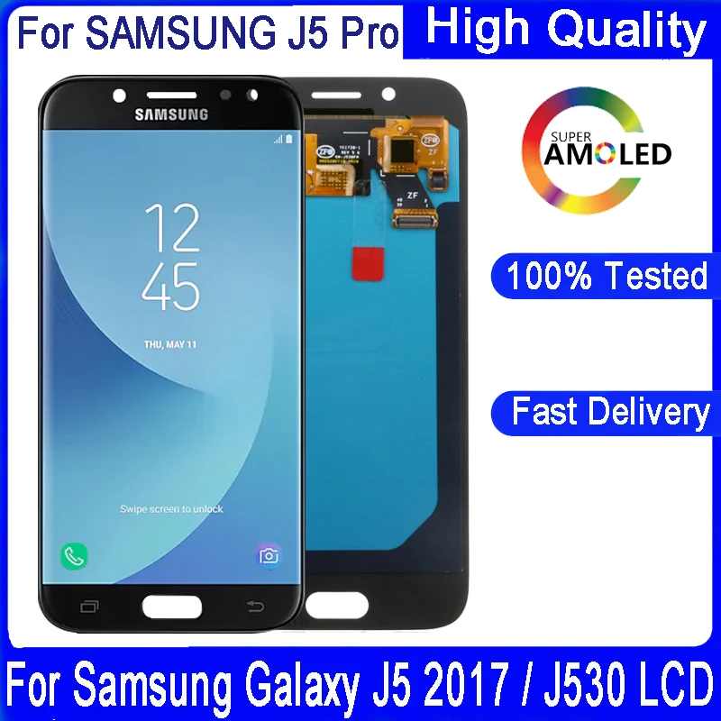 Super AMOLED 5 0 ''LCD j5 2017 сменный дисплей для SAMSUNG Galaxy J5 Pro J530 J530F ЖК сенсорный экран