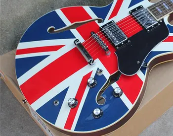 Free transportation, 6-string electric guitar, national flag pattern, hollow Ji, factory customized
Free transportation, 6-string electric guitar, national flag pattern, hollow Ji, factory customized