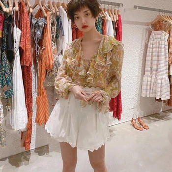 long sleeve chiffon shirts woman 2020 runway printed tops
long sleeve chiffon shirts woman 2020 runway printed tops