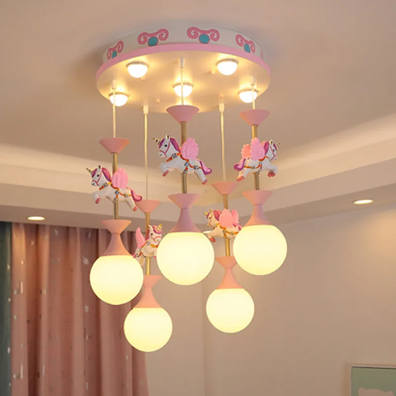 

Northern Europe Children House Chandelier Girl Princess Bedroom Cartoon Boy Girl Light Fly Pendant Lights