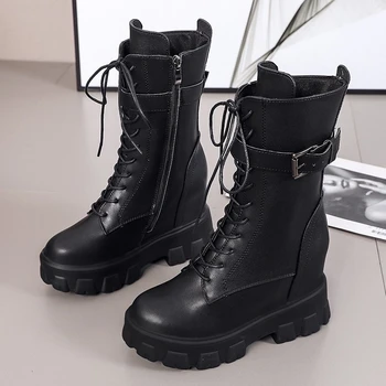2020 Winter Women Fashion Ankle Boots Platform Boots Ladies Gladiator Boots Chunky 9cm Height Increasing Wedge Shoes Woman
2020 Winter Women Fashion Ankle Boots Platform Boots Ladies Gladiator Boots Chunky 9cm Height Increasing Wedge Shoes Woman
