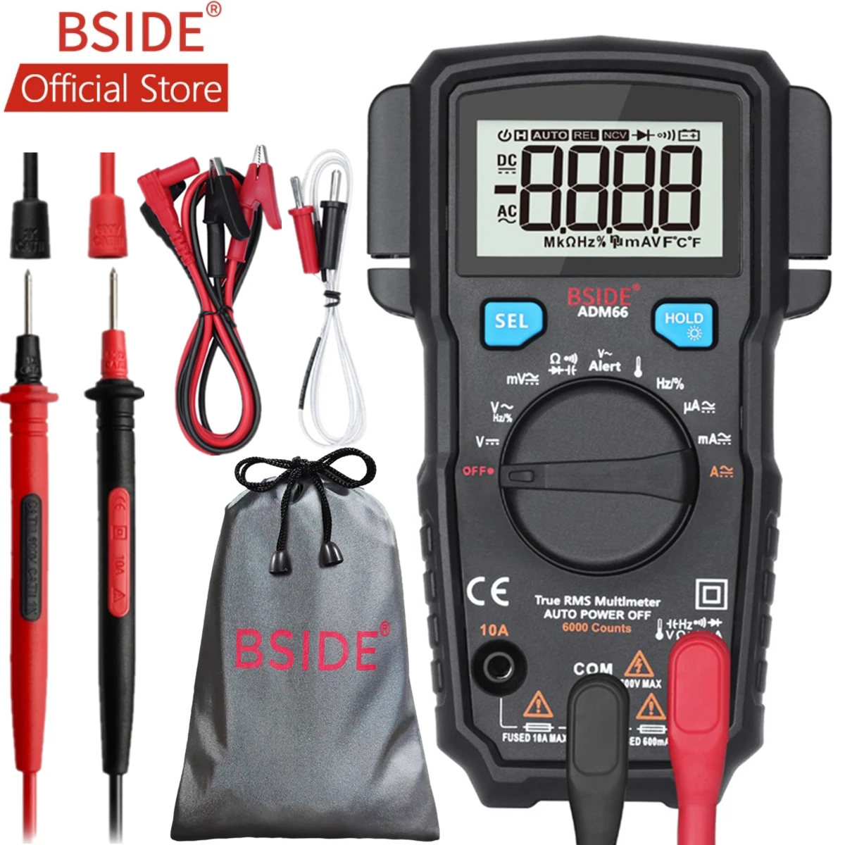 PM7A Pocket Size Digital Multimeter Meter DMM DCAC beep