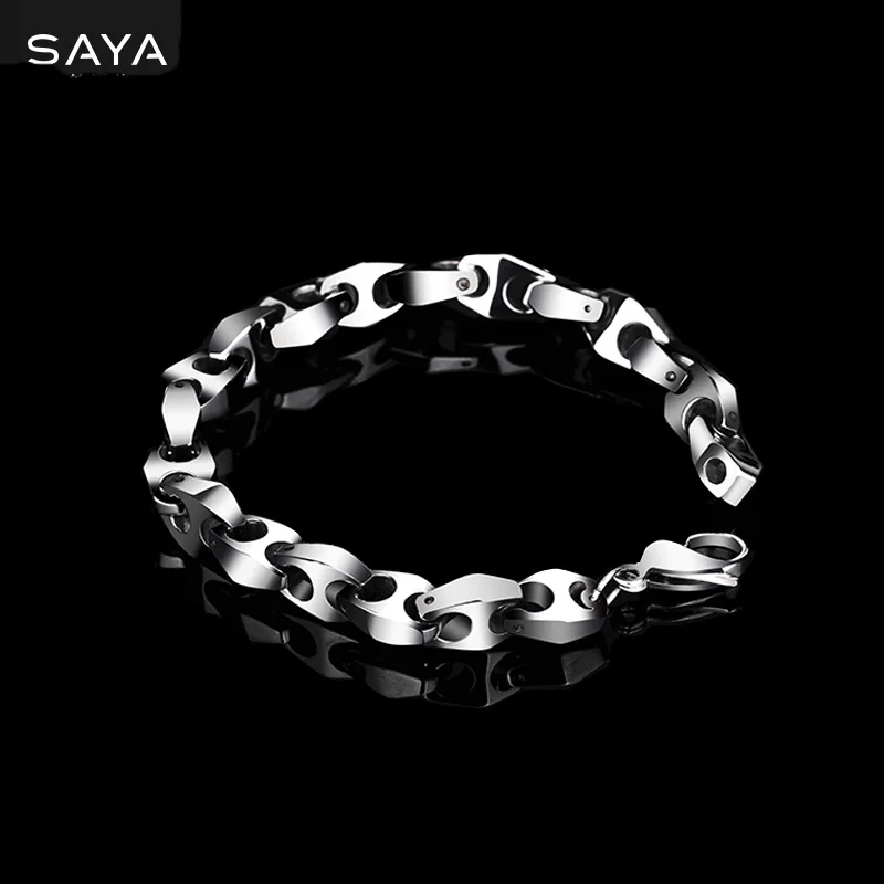 Rock Style High Polished Silver Color Tungsten Bike Chain Bracelet 21.5cm Length for Man Scratch Proof with Gift Box
Rock Style High Polished Silver Color Tungsten Bike Chain Bracelet 21.5cm Length for Man Scratch Proof with Gift Box