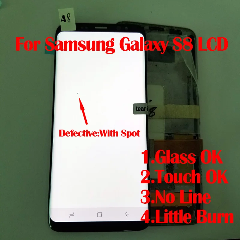 Super Amoled Noframe LCD Replacement For Samsung Galaxy S8 G950f S8 Plus G955f With Spot Lcd Display with Touch Screen Digitizer
Super Amoled Noframe LCD Replacement For Samsung Galaxy S8 G950f S8 Plus G955f With Spot Lcd Display with Touch Screen Digitizer