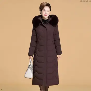New Hooded Fur Collar Slim Women Jacket Winter Warm Jacket Lady XL 5XL 6XL Ms. Long Parkes Down Cotton Jacket Winter 
New Hooded Fur Collar Slim Women Jacket Winter Warm Jacket Lady XL 5XL 6XL Ms. Long Parkes Down Cotton Jacket Winter